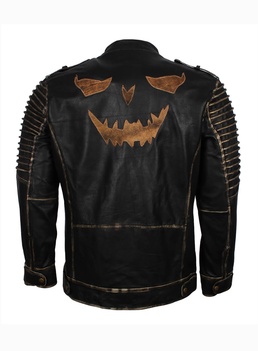 Batman The Killing Joke Scarecrow Hooded Leather Jacket