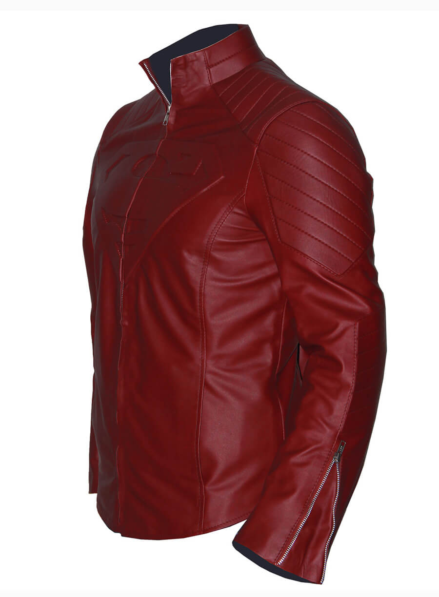 Smallville 2001 Clark Kent Superman Red Leather Jacket