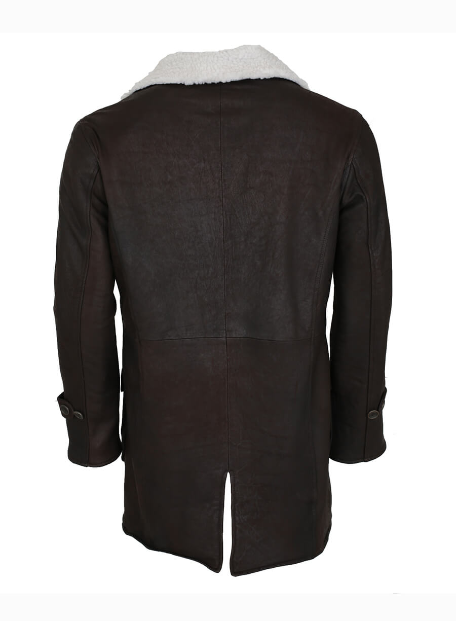The Dark Knight Rises 2012 Bane Brown Fur Leather Coat