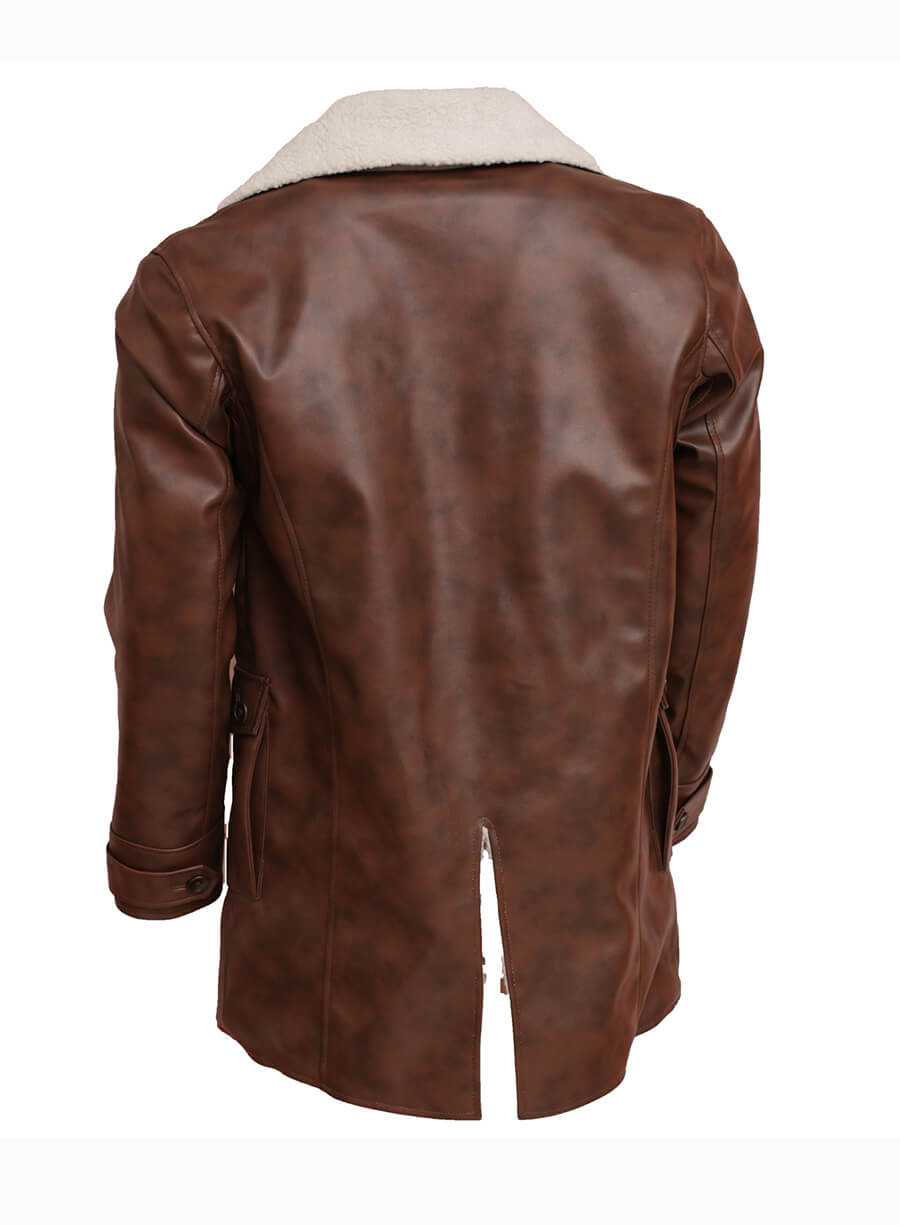 The Dark Knight Rises 2012 Bane Fur Leather Coat