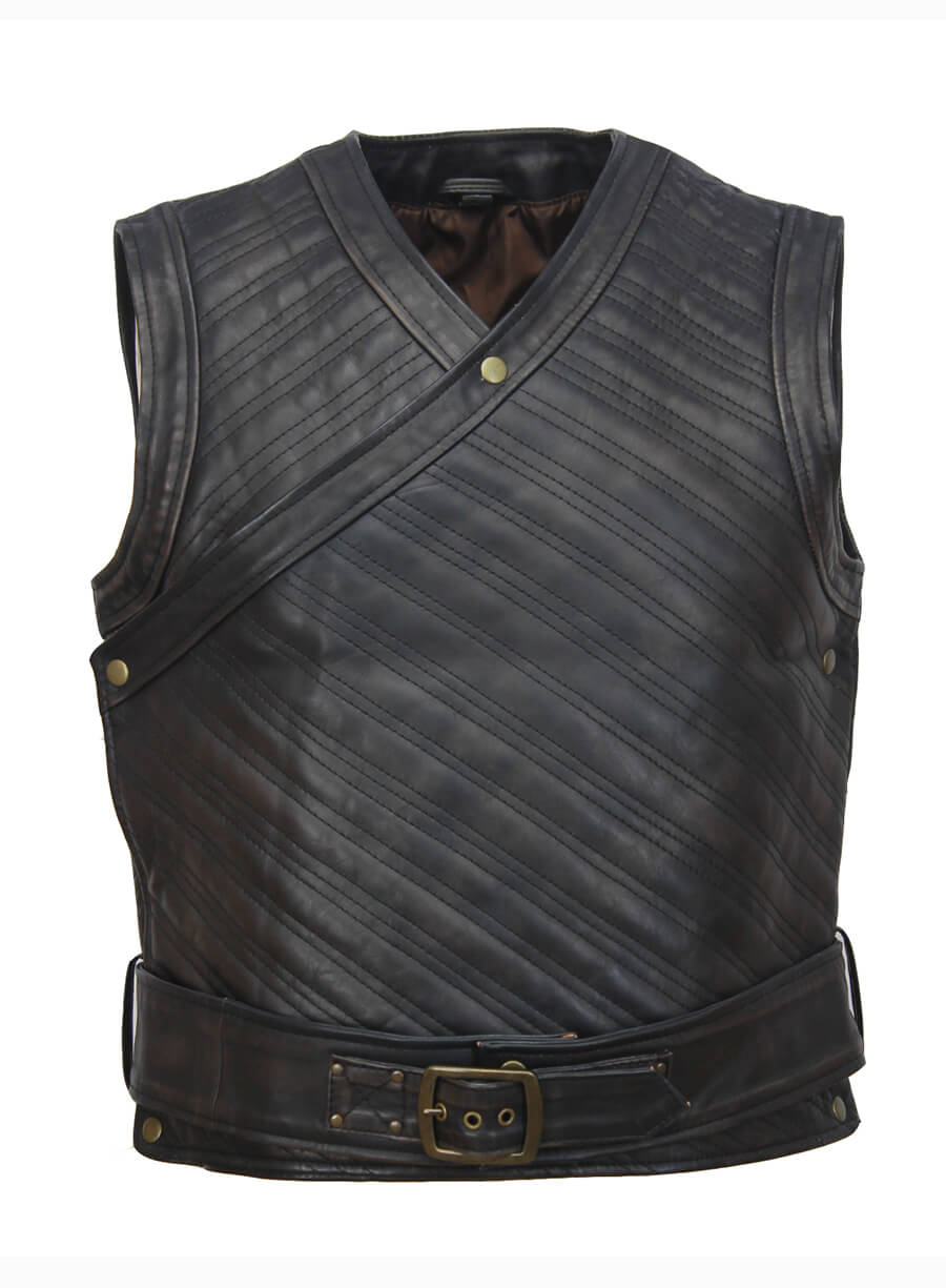 The Last Kingdom Uhtred Ragnarson Black Leather Vest