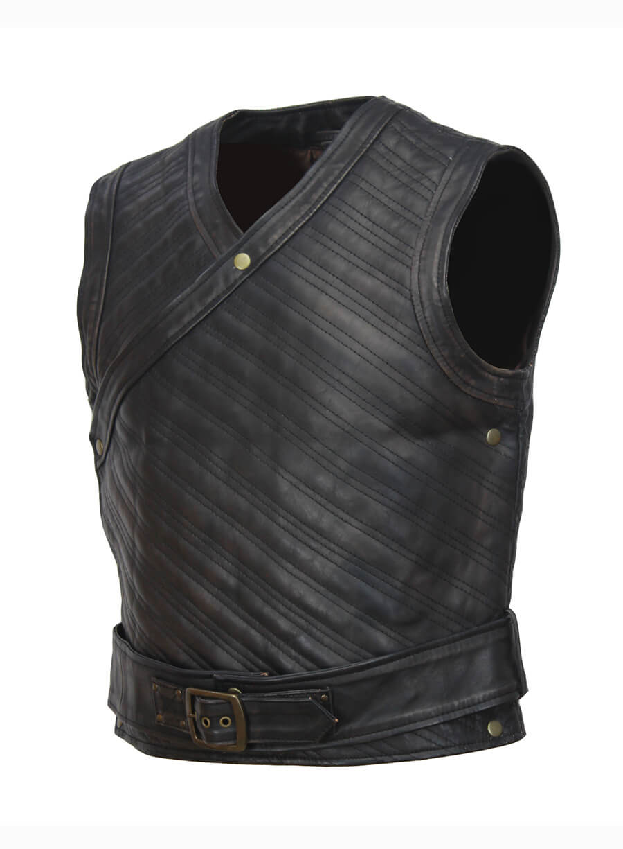 The Last Kingdom Uhtred Ragnarson Black Leather Vest
