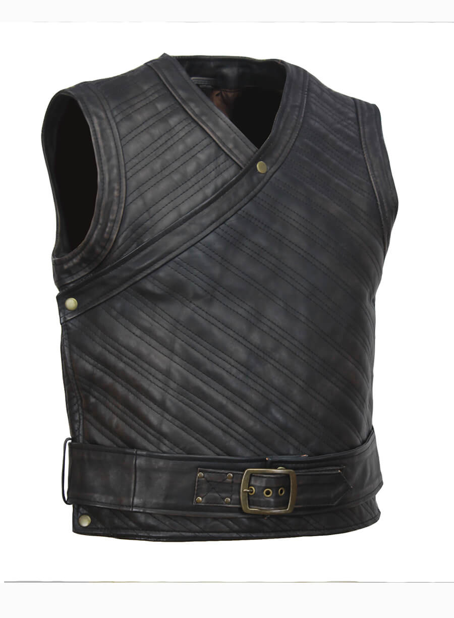 The Last Kingdom Uhtred Ragnarson Black Leather Vest