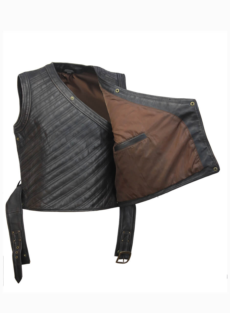 The Last Kingdom Uhtred Ragnarson Black Leather Vest