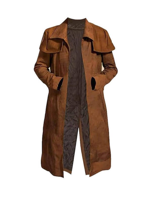 A7 Fallout NCR Veteran Ranger Duster Brown Leather Coat