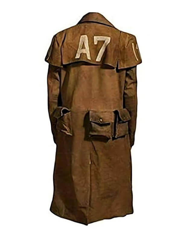 A7 Fallout NCR Veteran Ranger Duster Brown Leather Coat