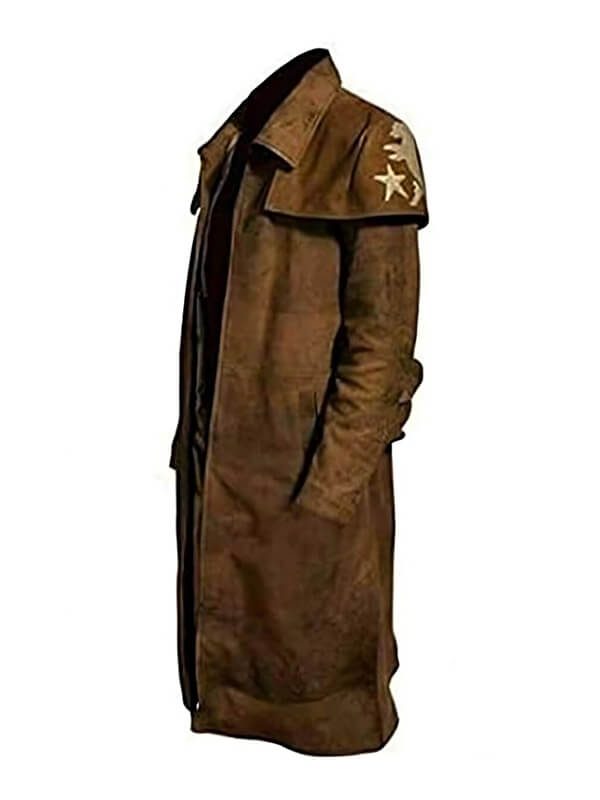 A7 Fallout NCR Veteran Ranger Duster Brown Leather Coat