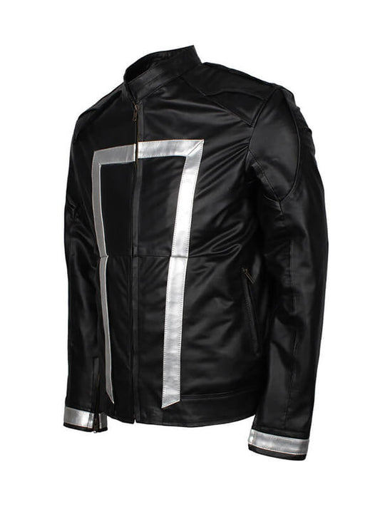 Agents of Shield 2013 Robbie Reyes Black Leather Jacket
