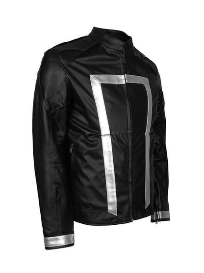 Agents of Shield 2013 Robbie Reyes Black Leather Jacket