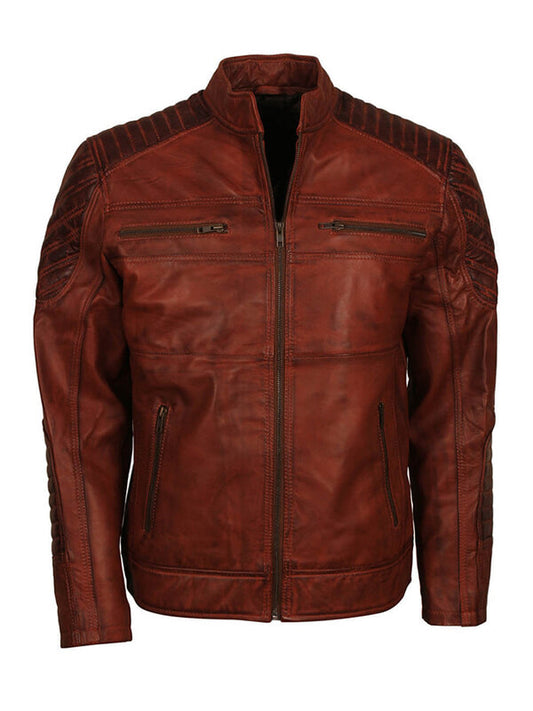 Batman: The Killing 2016 Joke Scarecrow Brown Leather Jacket
