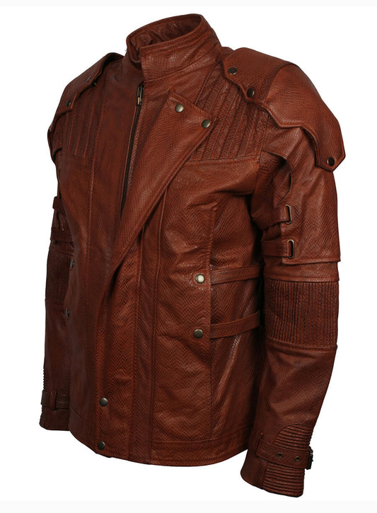 Guardians Of The Galaxy 2 Brown Leather Jacket