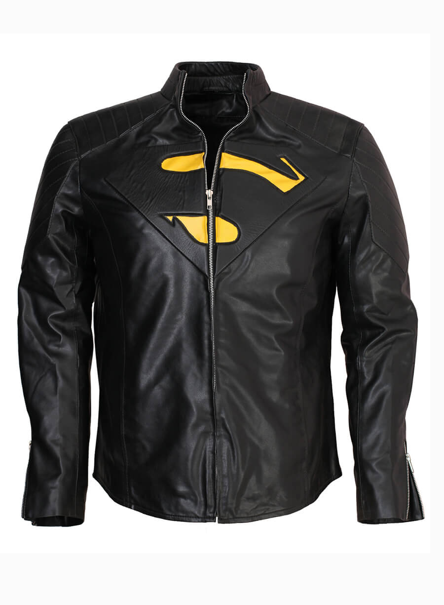 Justice League 2017 Superman Black Leather Jacket