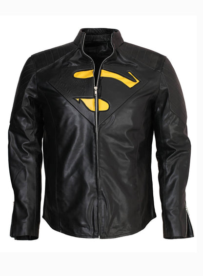 Justice League 2017 Superman Black Leather Jacket