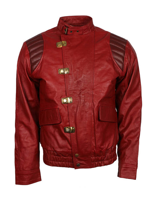 Men Akira Kaneda Red Leather Jacket