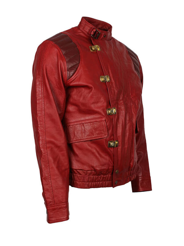 Men Akira Kaneda Red Leather Jacket