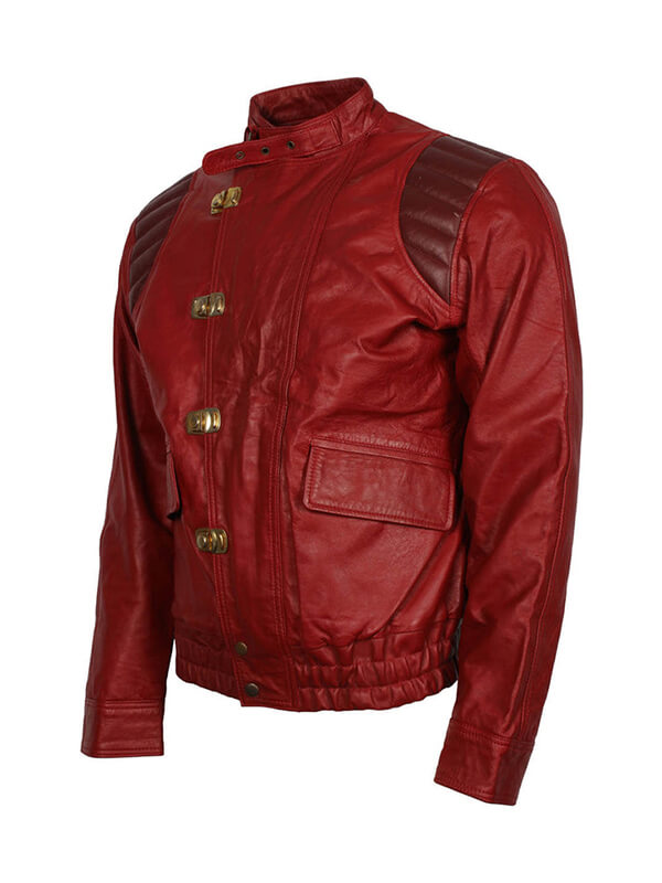 Men Akira Kaneda Red Leather Jacket