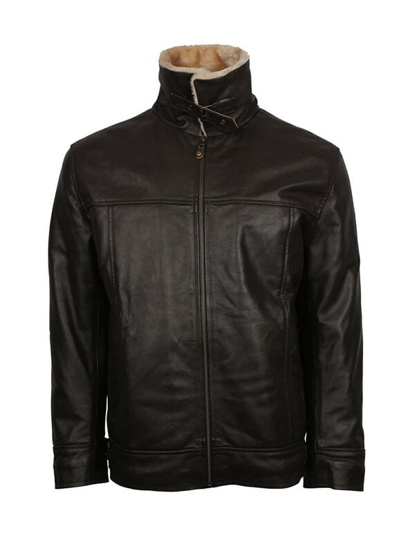 Mens B3 Aviator Black Leather Jacket