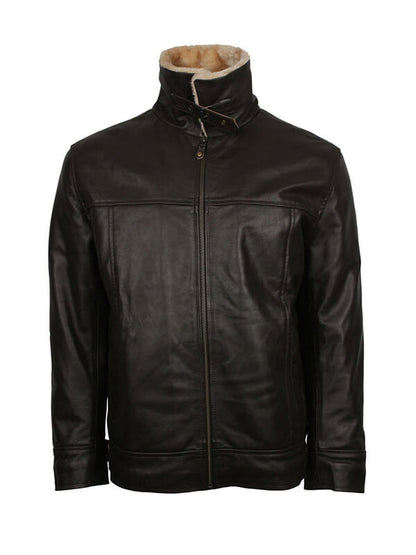 Mens B3 Aviator Black Leather Jacket