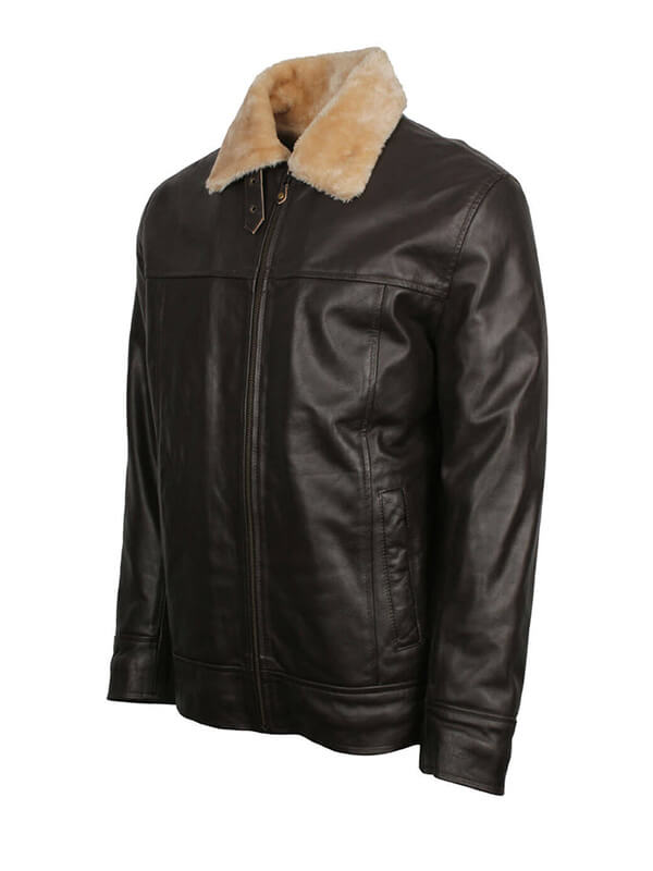 Mens B3 Aviator Black Leather Jacket