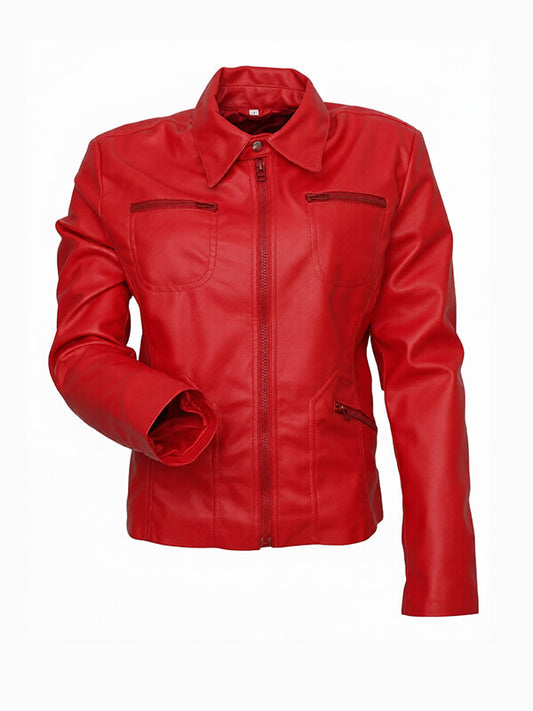 Once Upon A Time Emma Swan Red Leather Jacket