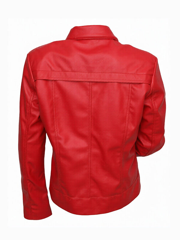 Once Upon A Time Emma Swan Red Leather Jacket