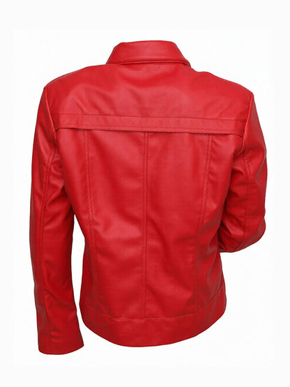 Once Upon A Time Emma Swan Red Leather Jacket