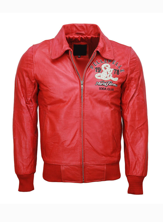 Pelle Pelle Soda Club Red Leather Jacket