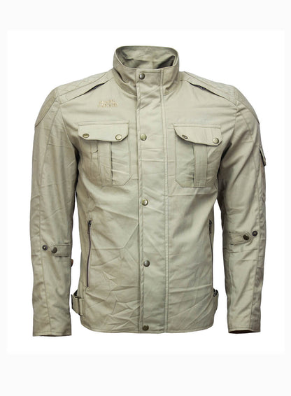 Mens Royal Enfield Motorcycle Brown Cotton Jacket