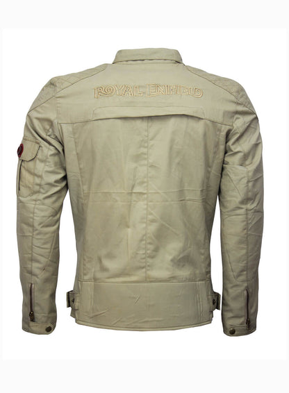 Mens Royal Enfield Motorcycle Brown Cotton Jacket