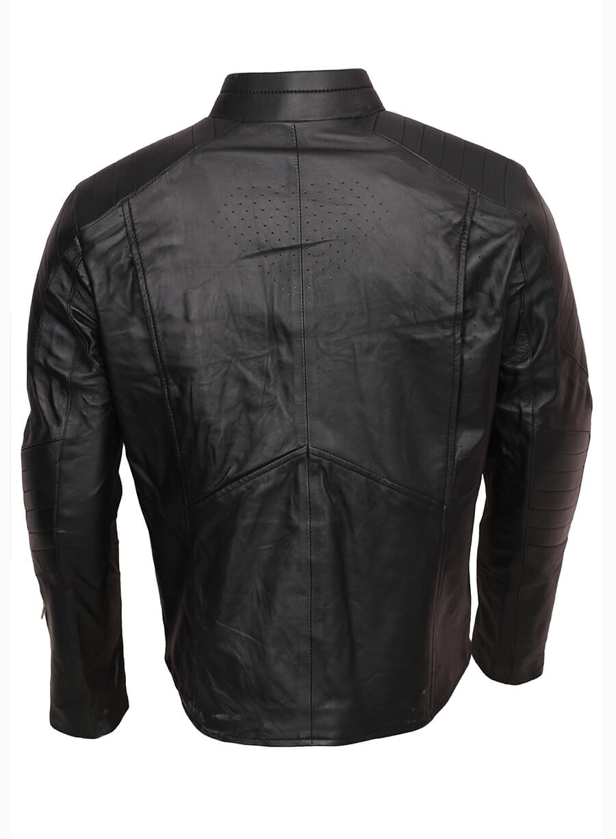Smallville 2001 Clark Kent Superman Black Leather Jacket 