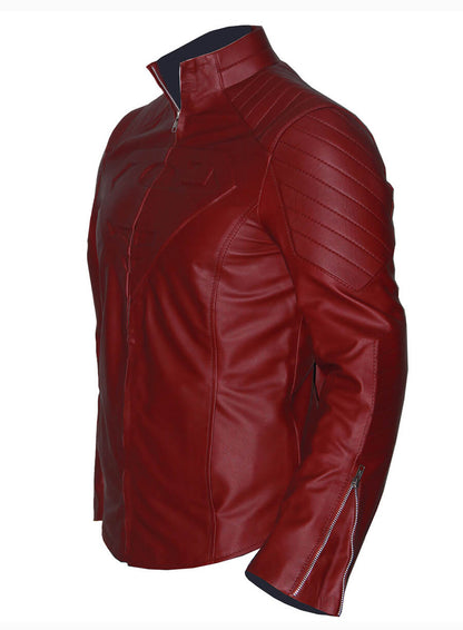 Smallville 2001 Clark Kent Superman Red Leather Jacket