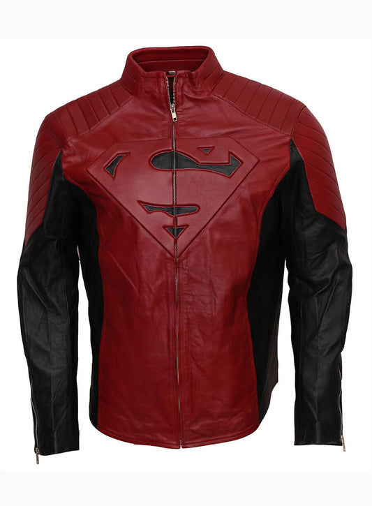 Smallville 2001 Superman Clark kent Leather Jacket 