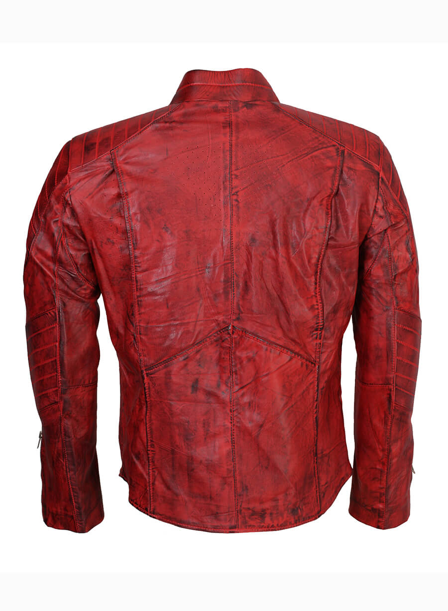 Smallville 2001 Clark Kent Superman Red Waxed Leather Jacket