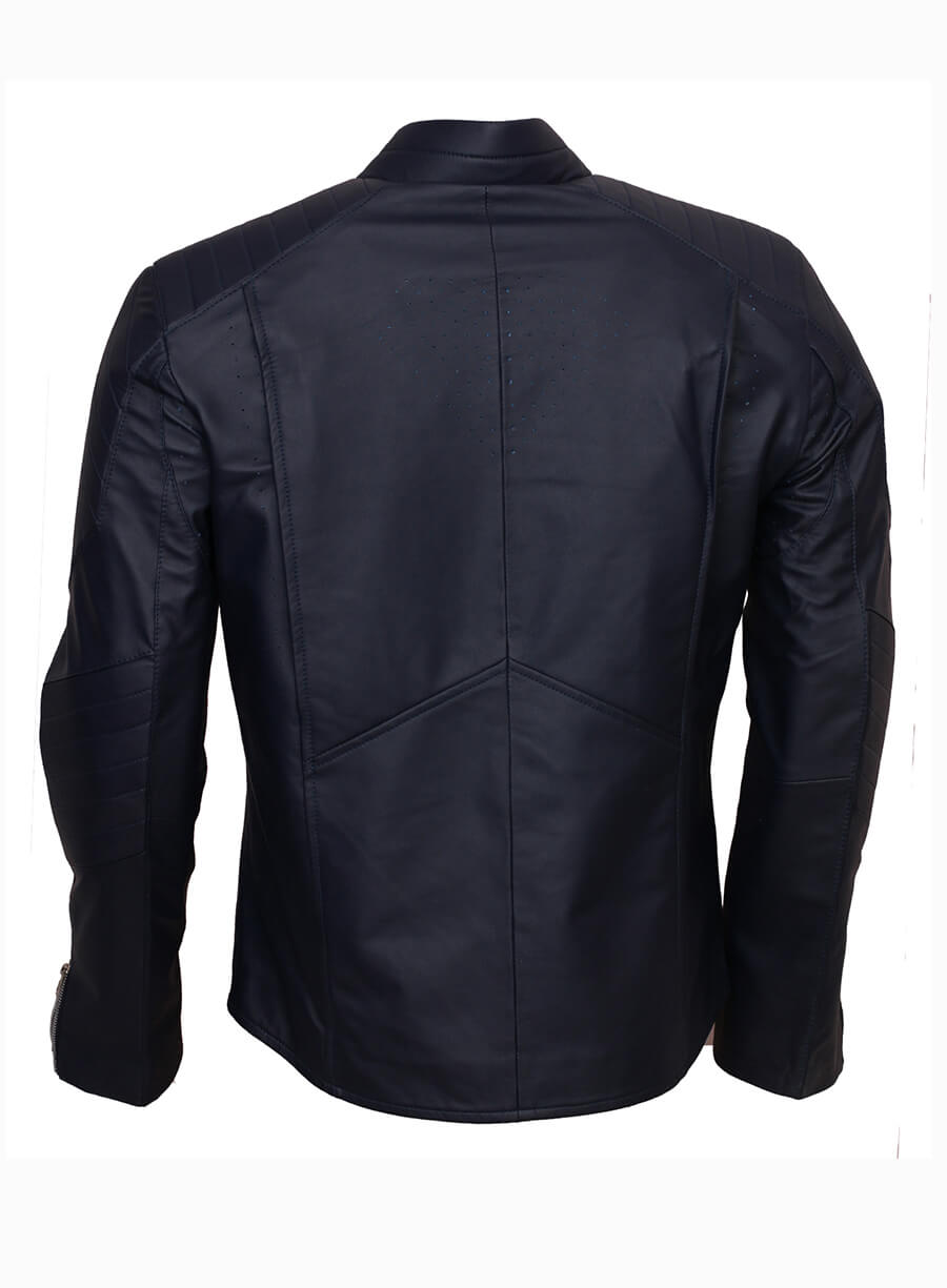 Smallville 2001 Superman Dark Blue Leather Jacket