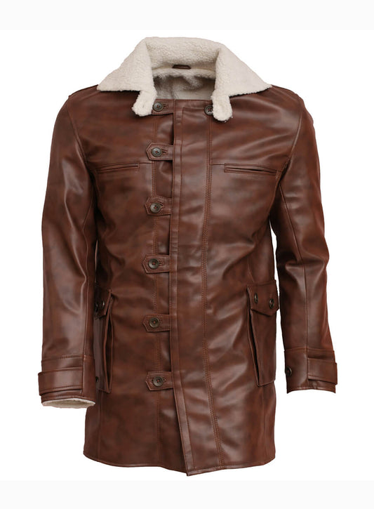 The Dark Knight Rises 2012 Bane Fur Leather Coat