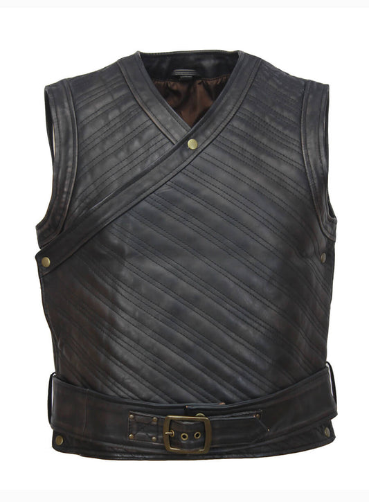 The Last Kingdom Uhtred Ragnarson Black Leather Vest