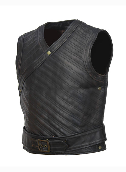 The Last Kingdom Uhtred Ragnarson Black Leather Vest